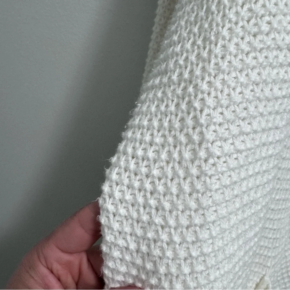 Marine Layer White 100% Cotton Catalina Open Front Cardigan Size Small